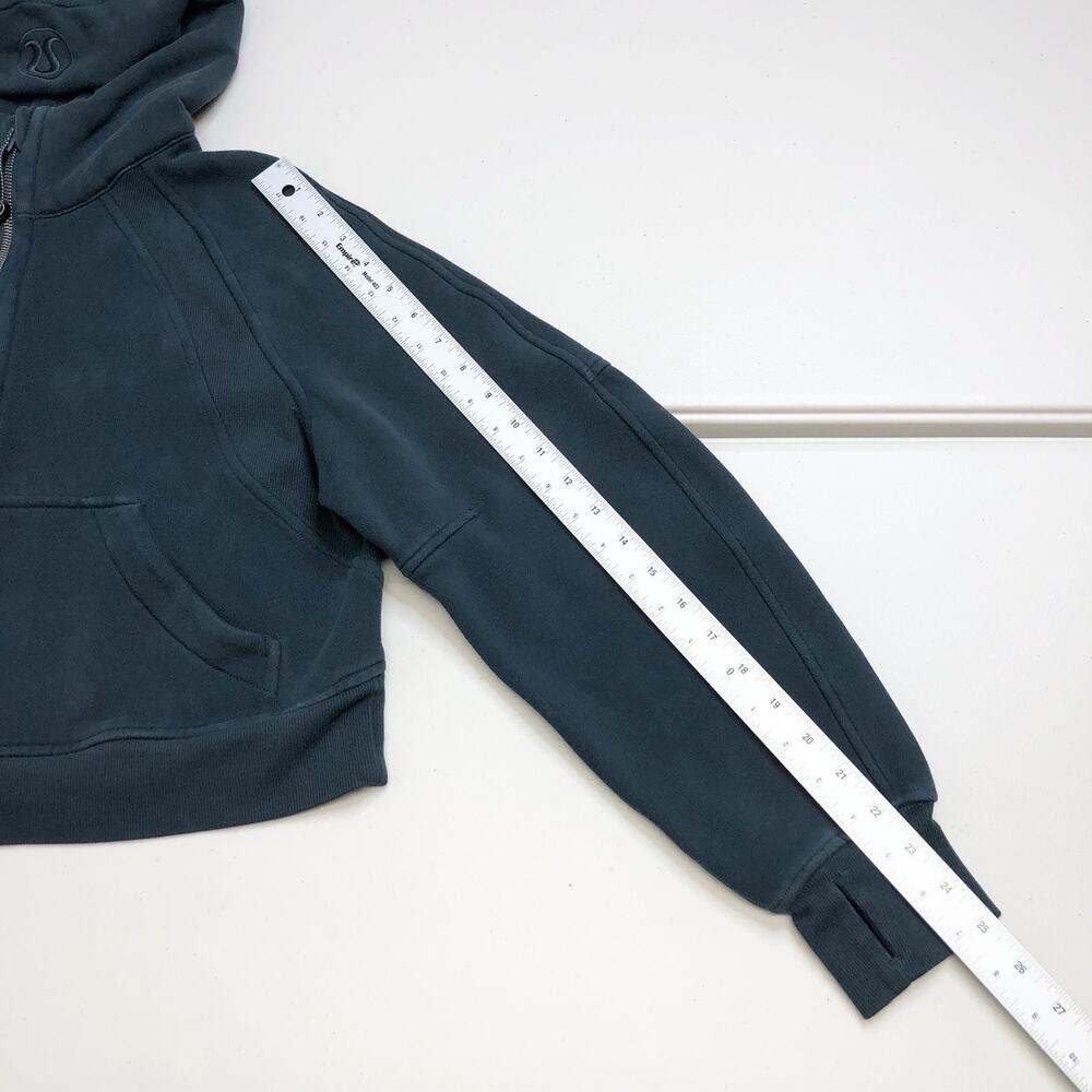 Lululemon Women Dark Green Scuba Oversized Half Zip Hoodie Sweatshirt XS S - Picture 4 of 7